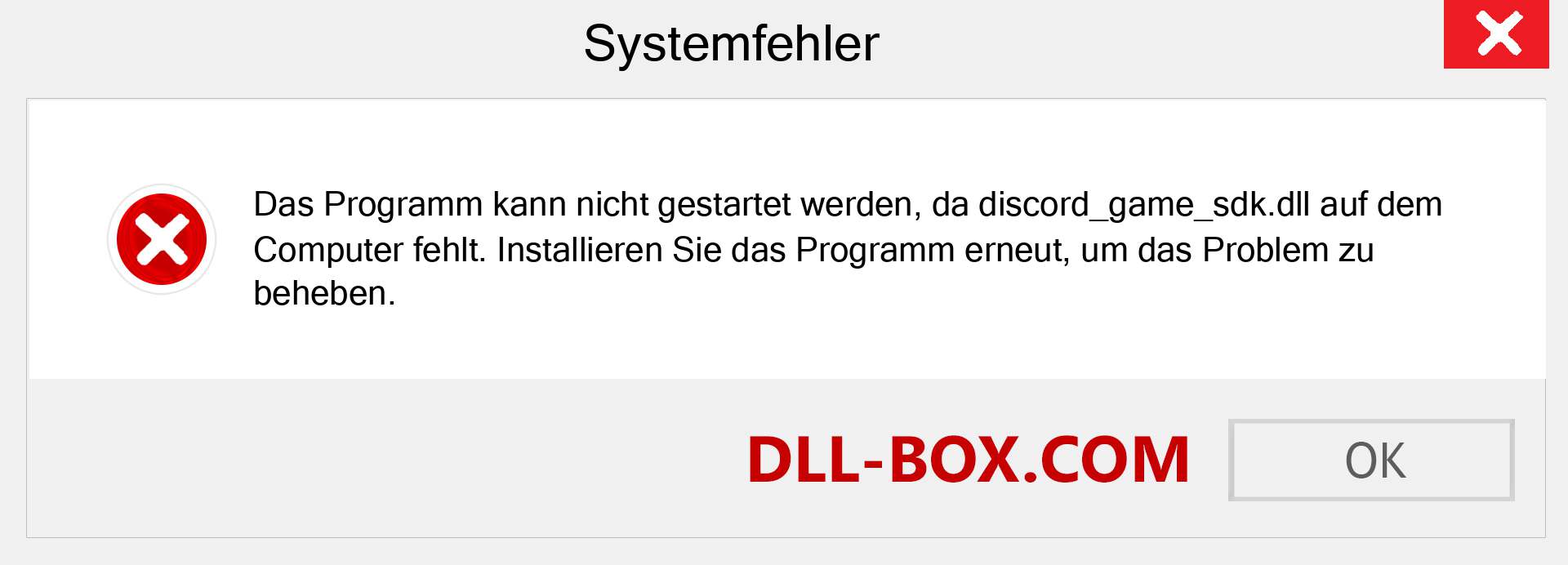 discord_game_sdk.dll-Datei fehlt?. Download für Windows 7, 8, 10 - Fix discord_game_sdk dll Missing Error unter Windows, Fotos, Bildern