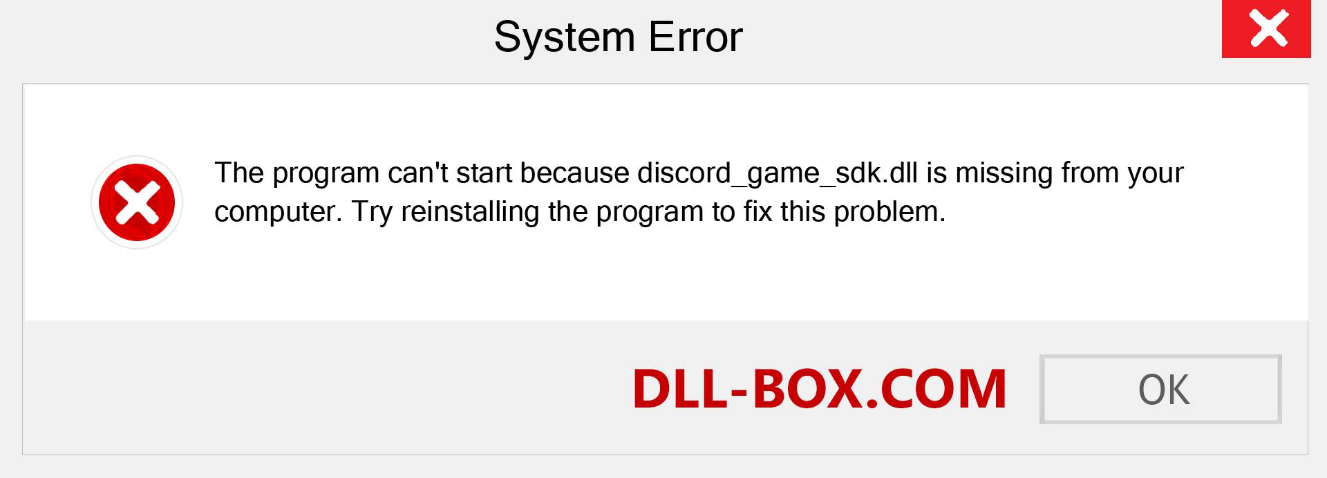  discord_game_sdk.dll file is missing?. Download for Windows 7, 8, 10 - Fix  discord_game_sdk dll Missing Error on Windows, photos, images